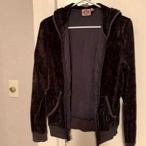 Juicy Couture Gray Zip Up Hoodie, Size XL